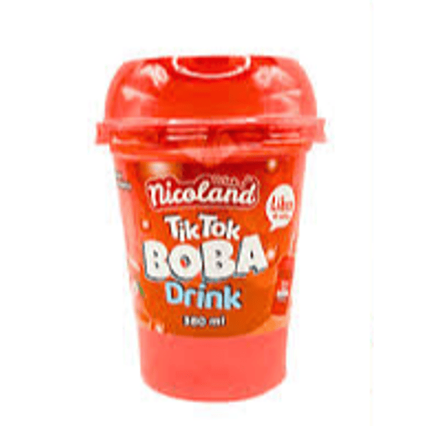 NICOLAND TIKTOK BOBA DRINK FRUTILLA 380ml.   (24) 