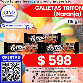 GALLETA TRITON NARANJA 116grs.    (30)            