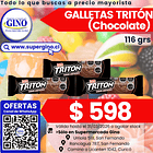 GALLETA TRITON CHOCOLATE 116grs.   (30)            1