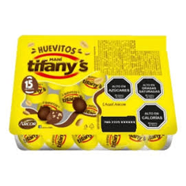 HUEVO TIFANYS ARCOR BANDEJA 106grs.x 15un.   (12)