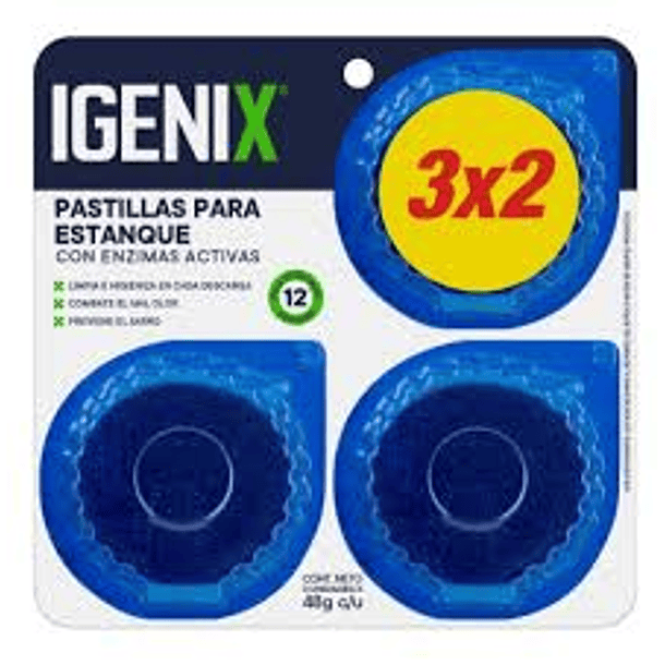 PASTILLAS ESTANQUE IGENIX AZUL x 3un. (12)        