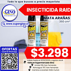 INSECTICIDA RAID MAX MATA ARAÑAS S/OLOR 360cm.(12) 1