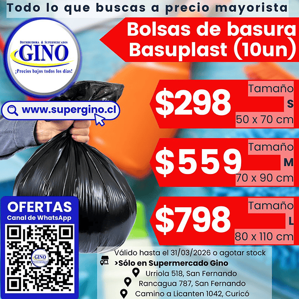 BOLSA BASURA BASUPLAST 70x90 x 10un.  (60)         1