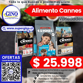 ALIM. PERRO CANNES ADULTO RAZA PEQUEÑ CARNE 18 KIL