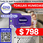 TOALLAS HUMEDAS BABYSEC PREM x 45un. (10) (P 120)  1