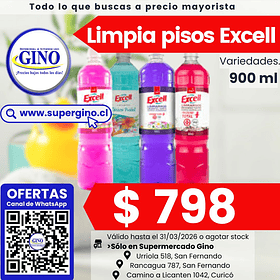 LIMPIAPISOS EXCELL CITRICO  900cc (12) (P45)      