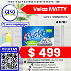 VELAS MATTY ECONOMICA x 4un. (CJx110)   (P.50) 1