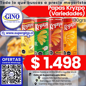PAPAS KRYZPO QUESO 130grs    (14) (P.60)