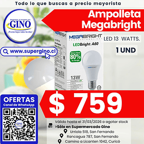AMPOLLETA LED MEGABRIGHT 13W   (64)               
