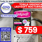 TOALLA HIG LADYSOFT NOCT U.D. C/ALASx7 (24) (P 90) 1