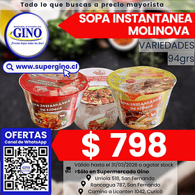 SOPA INSTANT. MOLINOVA POLLO POTE 94g. (12) (P 64)