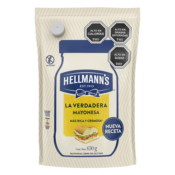MAYONESA HELLMANNS DOYPACK 630grs. (12)            2