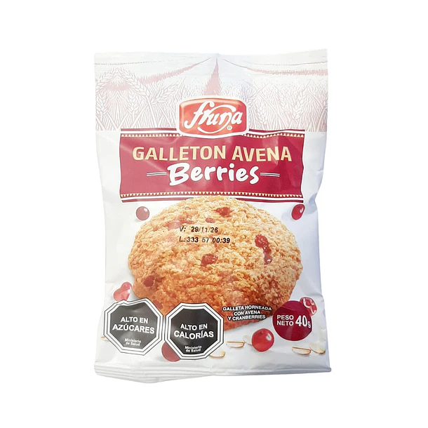 GALLETON AVENA BERRIES FRUNA 40grs.(BLx 10un.) (8)