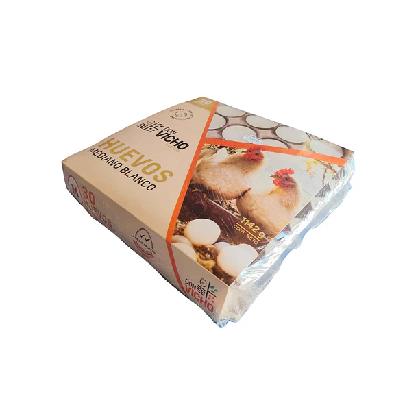 HUEVO DON VICHO SEGUNDA BLANCO x 30un.(CJ.x6u)     2