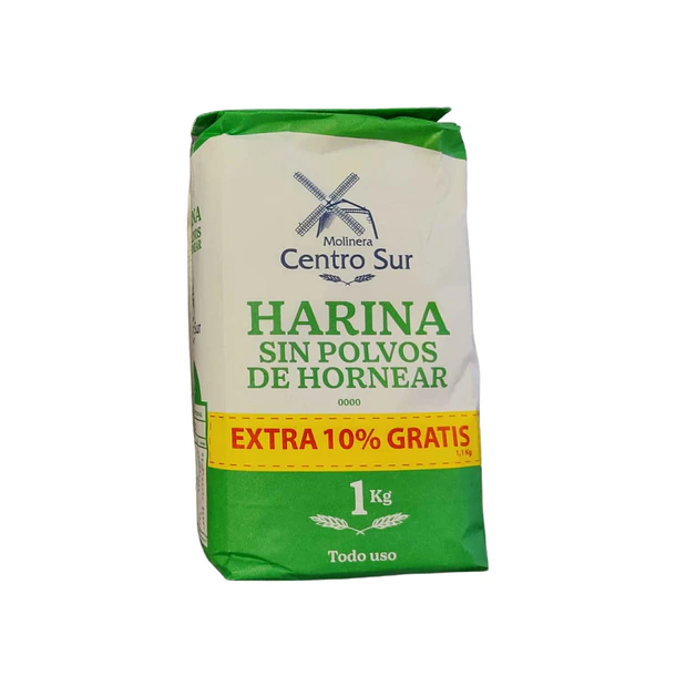 HARINA CENTRO SUR S/POLVO 1 KILO (DP.x 10u)        2