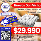 HUEVO DON VICHO PRIMERA BLANCO GRANEL x 180u.      1
