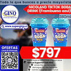 NICOLAND TIKTOK BOBA DRINK FRAMBUES.AZUL 380ml.(24 1