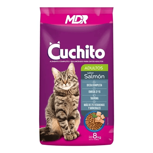 ALIM. GATO CUCHITO ADULTO SALMON 8 KILOS          