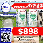 LECHE SURLAT SEMIDESCREMADA 1 LITRO (12)           1