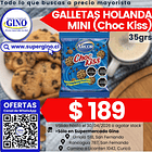 GALLETA HOLANDA MINI CHOCO KISS 35grs.      (40) 1