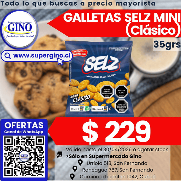 GALLETA SELZ MINI CLASICA UNIDAD        (40) 1