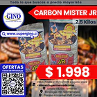 CARBON VEGETAL MISTER JR 2,5 KILOS (P 200)         1
