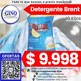 DETERG. BRENT MATIC 10 KILOS                      