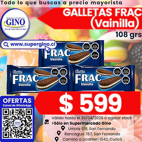 GALLETA FRAC VAINILLA 110grs. (36) (P 80)         