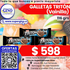GALLETA TRITON VAINILLA 116grs.    (30)           