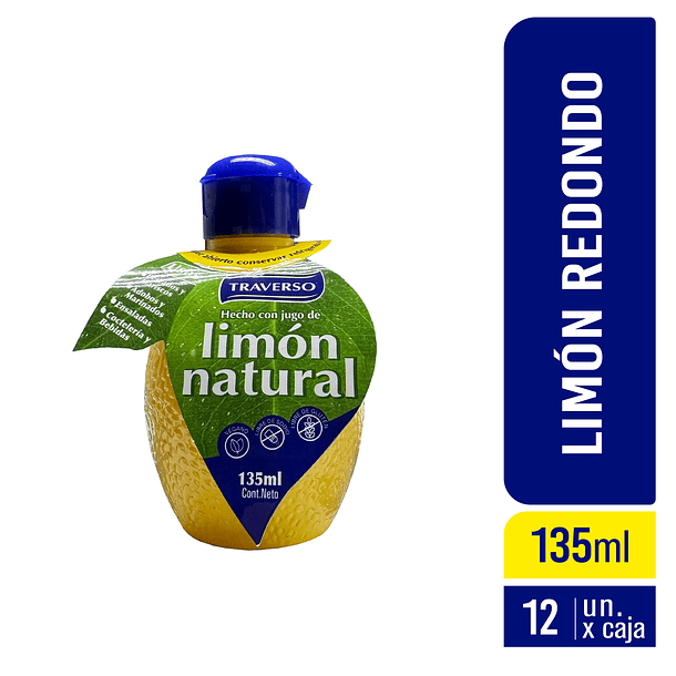 LIMON NATURAL REDONDO TRAVERSO 135grs.  (12)      