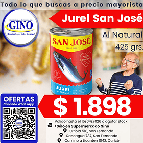 JUREL SAN JOSE NATURAL 425grs.  (24)