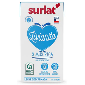 LECHE SURLAT DESCREMADA 1 LITRO  (12)             