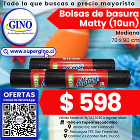 BOLSA BASURA ROLLO MATTY 70x90 x 10un. (56)       
