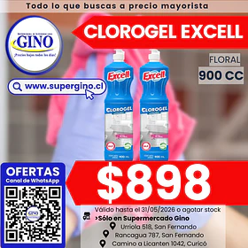 CLORO GEL EXCELL TRAD. FLORAL 900cc.(12) (P 45)