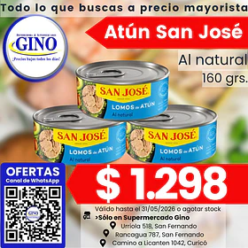 ATUN LOMITO SAN JOSE EN AGUA 160grs. (48) (P 88)  