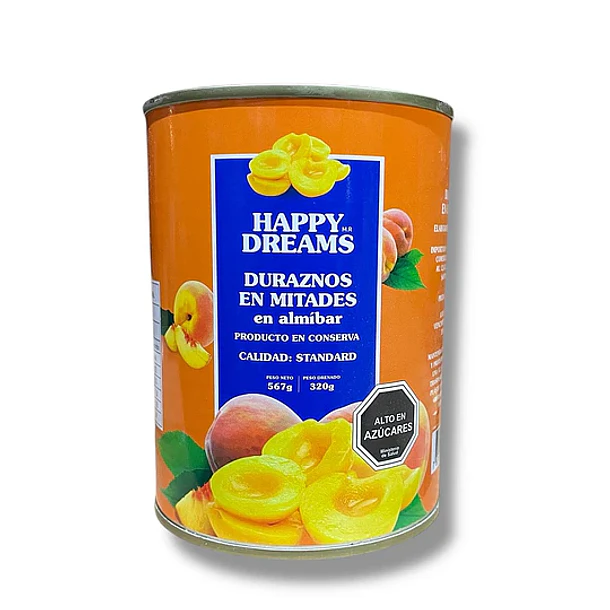 DURAZNO HAPPY DREAMS MITADES 567grs.  (24)         2