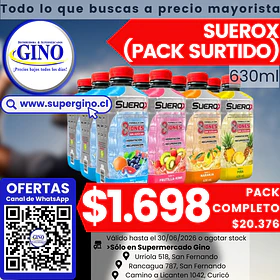 SUEROX PACK SURTIDO 630ml. x 12un.                