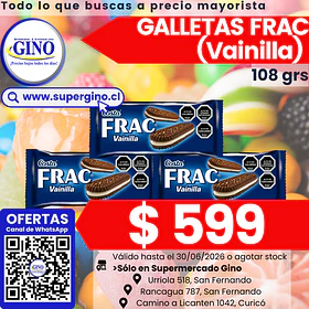 GALLETA FRAC VAINILLA 110grs. (36) (P 80)         