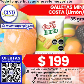 GALLETA MINI LIMON COSTA 35grs.   (30)
