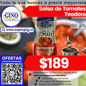 SALSA DE TOMATE TEODORO ITALIANA 160grs.(48)      