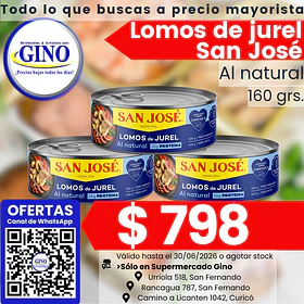 LOMOS DE JUREL SAN JOSE NATURAL 160grs.   (48)