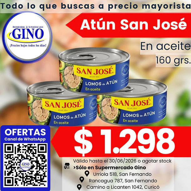 ATUN LOMITO SAN JOSE ACEITE 160grs.(48) (P 88)     1
