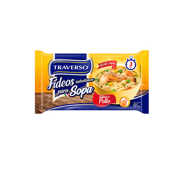 FIDEOS INSTANT. TRAVERSO POLLO 85grs. (24)        