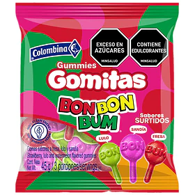 GOMITAS BON BON BUM MIX COLOMBINA 75grs.(24)      