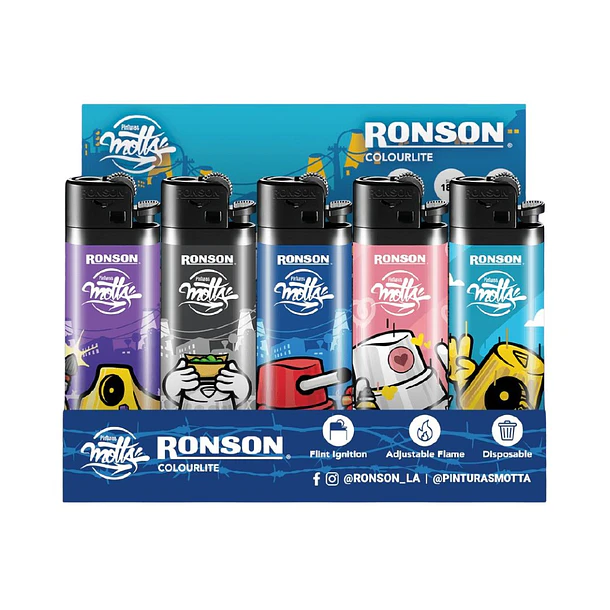 ENCENDEDOR RONSON DISEÑO MOTTA x 20u.             