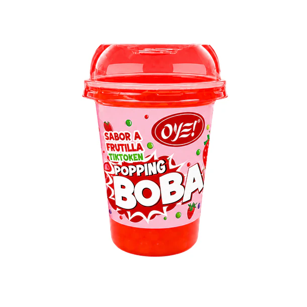 OYE POPPING BOBA FRUTILLA 390ml.  (24)             2