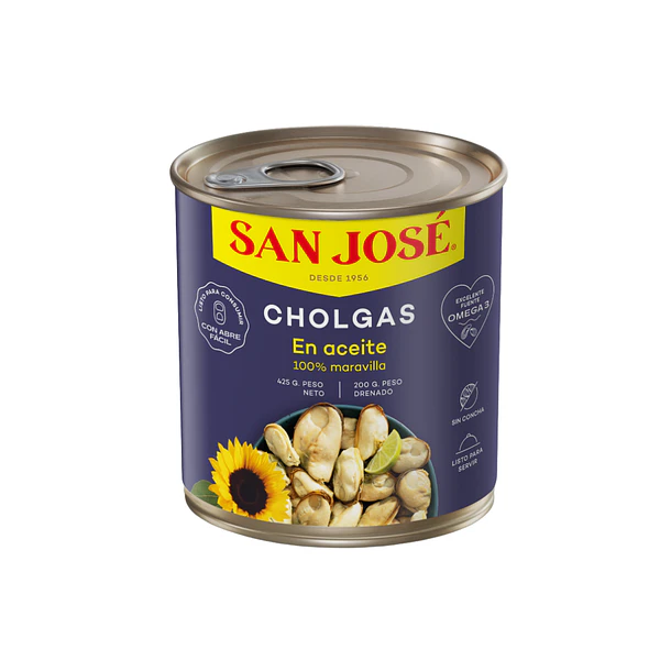 CHOLGAS EN ACEITE SAN JOSE 425grs.   (24)         