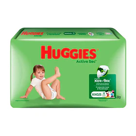 PAÑAL HUGGIES ACTIVE SEC XXG x 12un.  (8)