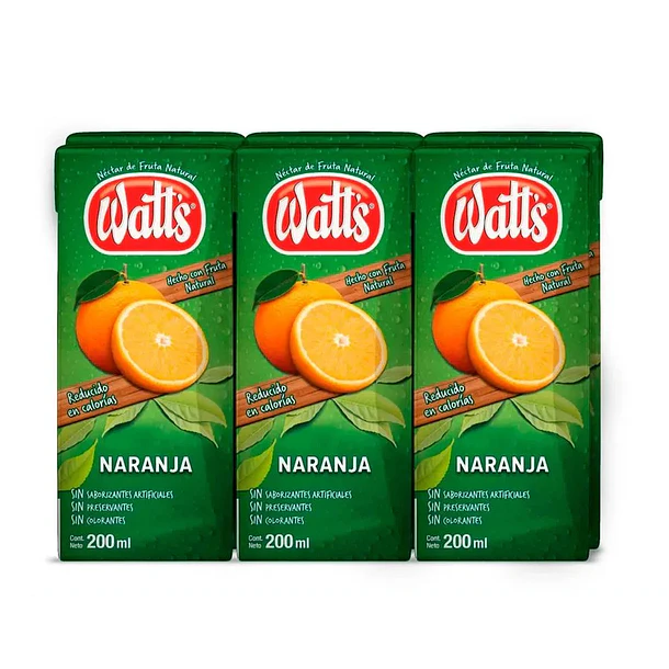 NECTAR WATTS NARANJA 200cc.x 6    (5)              1