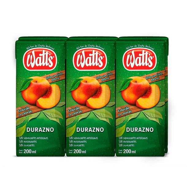 NECTAR WATTS DURAZNO 200cc.x 6    (5) 1